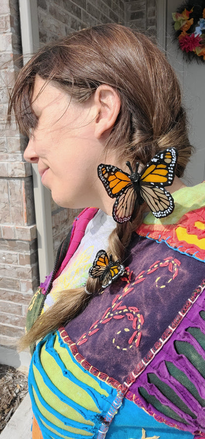 Large Monarch Butterfly Hairclip