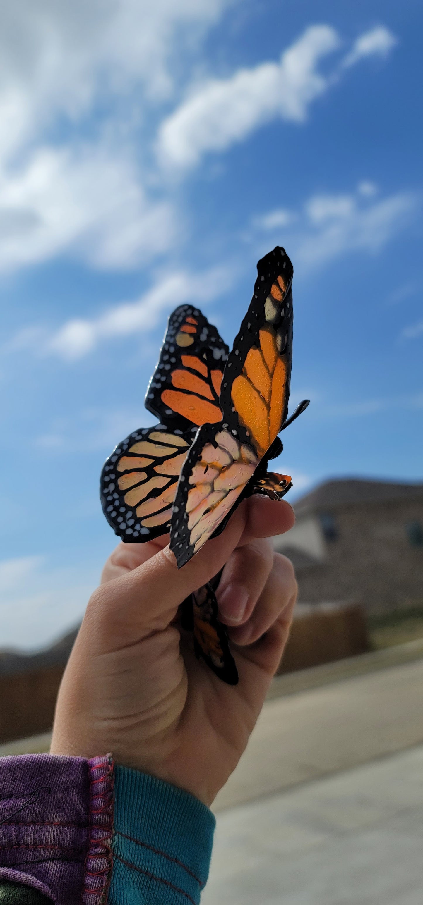 Large Monarch Butterfly Hairclip