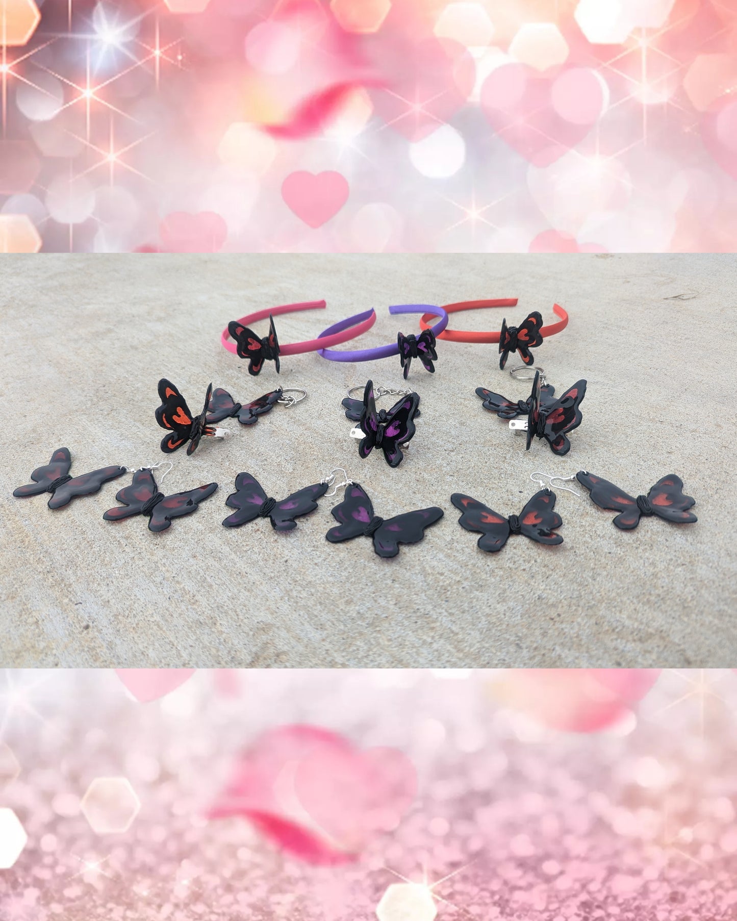 Heart Butterfly Clip