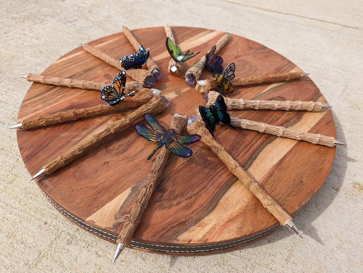 Pen Wand with Bee, Luna Moth, or Dragonfly